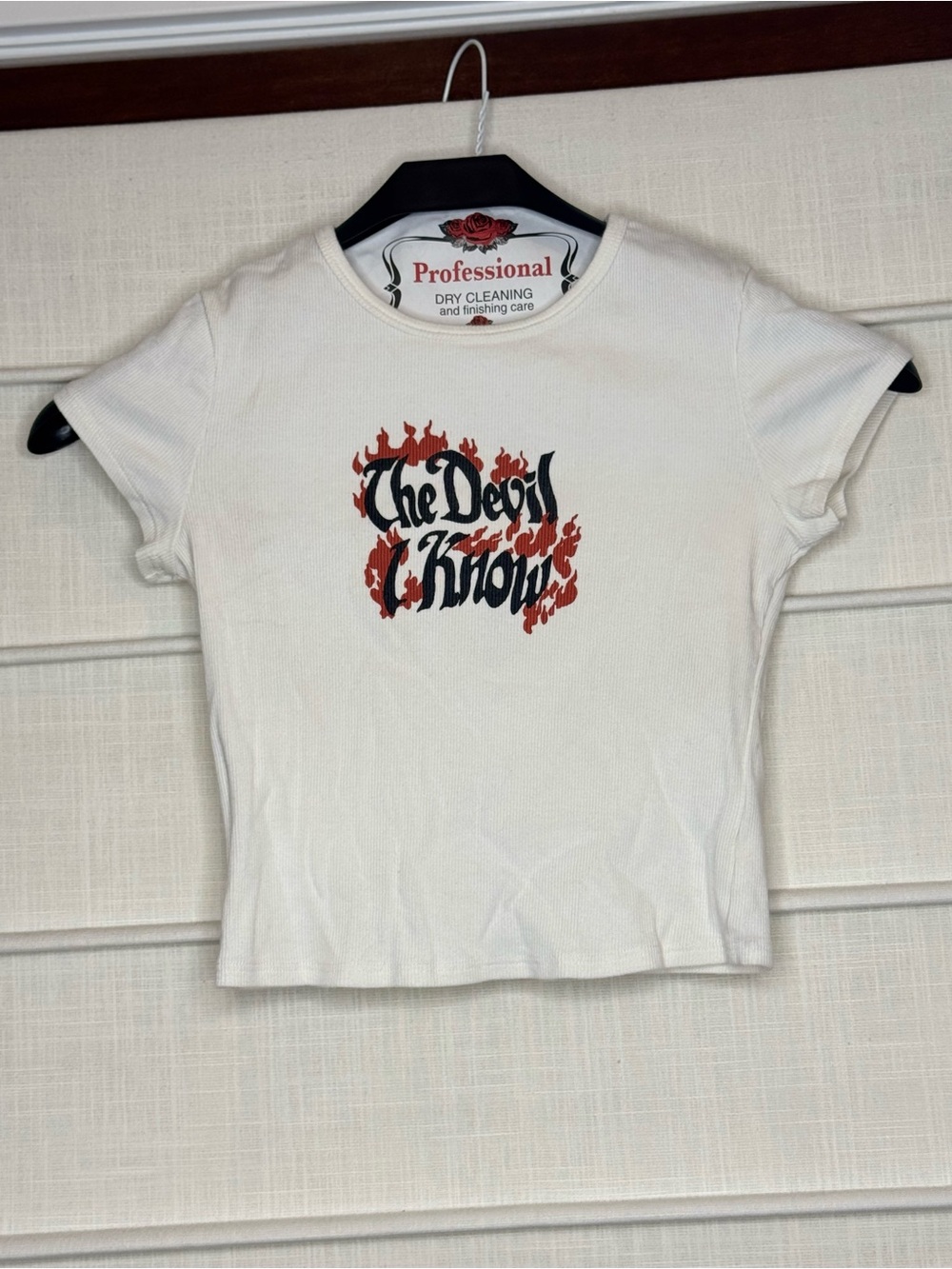 Reformation x Suki Waterhouse White Short-Sleeve Tee - The Devil I Know